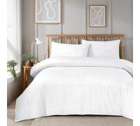 Super Soft Plain Duvet Set In White - Single