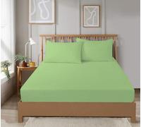Super Soft Plain Dye Fitted Sheet In Sage Green - King