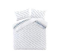 Super Soft Premium Quality Rosebud Flannelette pattern duvet cover sets made with pure Thermal cotton (Blue, Single)
