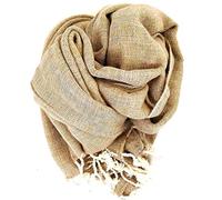 SUPER SOFT - SOFT AND COSY “YAK” SHAWL THE ORIGINAL OVERSIZED BLANKET SCARF: a luxurious 190cm x 85cm in size (Oatmeal)