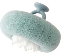 Super Soft Sunflower Suction Cup Bath Ball,2-in-1 exfoliating Bath Cleaning Brush with Suction Cup mesh Sponge Bag,for Men and Women