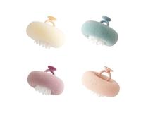 Super Soft Sunflower Suction Cup Bath Ball, 2025 New 2 in 1 Sunflower Bath Ball Sponge, Exfoliating Sponge Cleaning Brush with Suction Cup Shower Sponges for Women Men (4 Colors)