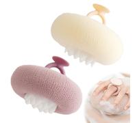 Super Soft Sunflower Suction Cup Bath Ball, 2025 New Bath Cleaning Brush, 2-in-1 Sponge Mesh Pouf Ball Body Scrubber, Shower Gloves Exfoliating Accessories for Men and Women