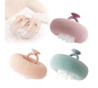 Super Soft Sunflower Suction Cup Bath Ball, 2025 Upgraded 2-in-1 Sunflower Bath Ball Exfoliating Bath Sponge Cleaning Brush with Suction Cup Shower Sponges for Women, Men Shower (Mix-3pcs)