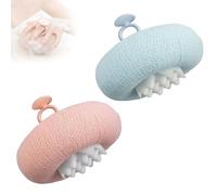 Super Soft Sunflower Suction Cup Bath Ball,Bathroom Must Haves 2025,Bath loofah sponges for Shower,Exfoliating Shower Loofah Sponges with Finger Rings. (C)