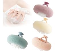 Super Soft Sunflower Suction Cup Bath Ball,Super Soft Sponge for Bathing, 2-in-1 Sunflower Bath Ball,Exfoliating Sponge Cleaning Brush,Body Exfoliating Sponges (4PCS)