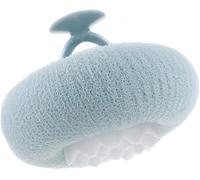 Super Soft Sunflower Suction Cup Bath Ball with Non-Slip Handle (Blue)