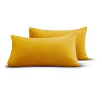 Super Soft Teddy Bear Fitted Sheet Fleece Plush Plain Thermal Fluffy Warm Deep Sheet (Ochre/Yellow, Pillowcase Pair)
