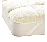 Super Soft Teddy Bear Sherpa Fleece Mattress Topper Single Bed, Reversible Top & Cool Microfibre Warm Cosy Bed Cover Protector Enhancer (90x190 cm)
