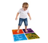 Super Soft Textured Liquid Sensory Tiles - Squishy Floor Mats with Dynamic Liquid Motion for Play, Balance & Tactile Exploration - Durable 30x30cm - Perfect for Classrooms & Sensory Spaces