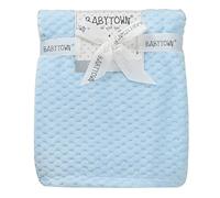 Super Soft Waffle Baby Cot/Pram Blanket ~ 75 x 90cm (Blue)