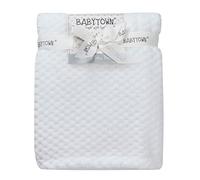 Super Soft Waffle Baby Cot/Pram Blanket ~ 75 x 90cm (White)