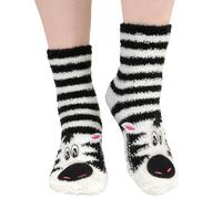 Super Soft Warm Cute Animal Non-Slip Fuzzy Fluffy Crew Winter Home Socks, 1 Pair - Multi - One Size