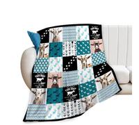 Super Soft Warm Goat Animal Throw Blanket - Cozy Plush Fluffy Sheep Lightweight Fleece Flannel Gifts for Women, Girls, Kids & Adults - 80"X60"