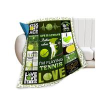 Super Soft Warm Tennis Fleece Throw Blanket - Gift for Women, Girls, Men & Kids - Cozy Fluffy Plush Tennis Lovers Stuff - Lightweight Flannel Gifts - 50"X40"