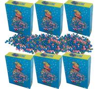 Super Sour Assorted Fruit Hard Candy 50g - Extreme Sour Sweets with Tongue-Painting Red, Blue & Green Colours - Fun Kids Treats (6 x Pack)
