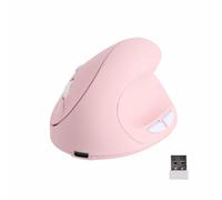 Super Space Wireless Ergonomic Vertical Mouse, 2.4GHz Optical Ergo Mouse Rechargeable with 1600 DPI 6 Buttons for Laptop, Computer, Desktop, Windows, Mac OS, iOS, Linux Android Systems Pink