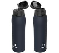 Super Sparrow Insulated Water Bottle - Travel Mug - 950ml - Stainless Steel Water Bottles - BPA Free - Leakproof Metal Bottles - Includes 2 Lids, Straw Lid & Spout Lid