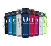 Super Sparrow Sports Water Bottle 1L - Non-Toxic BPA Free & Eco-Friendly Tritan Co-Polyester Plastic Water Bottles for Hiking, Camping, Travel and All-Day Hydration
