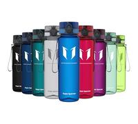 Super Sparrow Sports Water Bottle - 1000ml - Non-Toxic BPA Free & Eco-Friendly Tritan Co-Polyester Plastic - For Running, Gym, Yoga, Outdoors and Camping