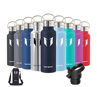 Super Sparrow Stainless Steel Water Bottle -620ml- Vacuum Insulated Metal Water Bottle - Standard Mouth Flask - BPA Free - Ideal Straw Water Bottle for Work, Gym, Travel, Sports