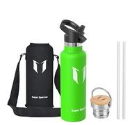Super Sparrow Stainless Steel Water Bottle -620ml- Vacuum Insulated Metal Water Bottle - Standard Mouth Flask - BPA Free - Ideal Straw Water Bottle for Work, Gym, Travel, Sports