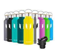 Super Sparrow Stainless Steel Water Bottle - 750ml - Vacuum Insulated Metal Water Bottle - Standard Mouth Flask - BPA Free - Straw Water Bottle for Gym, Travel, Sports