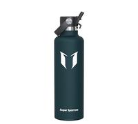 Super Sparrow Water Bottle Stainless Steel 18/8 - Metal Water Bottle - 1L - Vacuum Insulated Water Bottles - Water Bottle with Straw Lid - Sports Bottle Flask for Gym, Travel, Sports