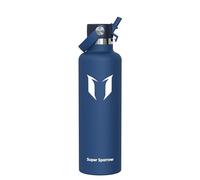 Super Sparrow Water Bottle 1L - FlipFlow Insulated Metal Water Bottles with Straw Lid - BPA-Free Kids Bottles Stainless Steel & Leakproof Thermal Flask - Ideal for Home, Office, Travel or Sports