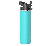 Super Sparrow Water Bottle Insulated - 1000ml - Wide Mouth Metal Bottle - Wide Mouth SwivelSip Flask - BPA Free, Leak Proof - Ergonomic Straw Water Bottles for Work, Gym, Travel, Sports