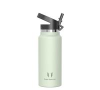 Super Sparrow Water Bottle Insulated - 1000ml - Wide Mouth Metal Bottle - Wide Mouth SwivelSip Flask - BPA Free, Leak Proof - Ergonomic Straw Water Bottles for Work, Gym, Travel, Sports