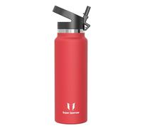 Super Sparrow Water Bottle Insulated - 1200ml - Wide Mouth Metal Bottle - Wide Mouth SwivelSip Flask - BPA Free, Leak Proof - Ergonomic Straw Water Bottles for Work, Gym, Travel, Sports