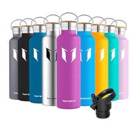 Super Sparrow Water Bottle Stainless Steel - 1000ml - Vacuum Insulated Metal Water Bottle - Standard Mouth Flask - BPA Free - Straw Water Bottle for Work, Gym, Travel, Sports