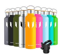 Super Sparrow Water Bottle Stainless Steel - 1000ml - Vacuum Insulated Metal Water Bottle - Standard Mouth Flask - BPA Free - Straw Water Bottle for Work, Gym, Travel, Sports