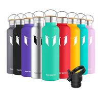 Super Sparrow Water Bottle Stainless Steel - 1000ml - Vacuum Insulated Metal Water Bottle - Standard Mouth Flask - BPA Free - Straw Water Bottle for Work, Gym, Travel, Sports