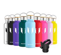 Super Sparrow Stainless Steel Water Bottle -620ml- Vacuum Insulated Metal Water Bottle - Standard Mouth Flask - BPA Free - Ideal Straw Water Bottle for Work, Gym, Travel, Sports