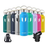 Super Sparrow Stainless Steel Water Bottle - 750ml - Vacuum Insulated Metal Water Bottle - Standard Mouth Flask - BPA Free - Straw Water Bottle for Gym, Travel, Sports