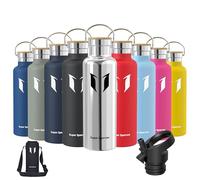Super Sparrow Stainless Steel Water Bottle - 750ml - Vacuum Insulated Metal Water Bottle - Standard Mouth Flask - BPA Free - Straw Water Bottle for Gym, Travel, Sports