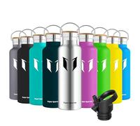 Super Sparrow Stainless Steel Water Bottle - 750ml - Vacuum Insulated Metal Water Bottle - Standard Mouth Flask - BPA Free - Straw Water Bottle for Gym, Travel, Sports