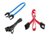 Super Speed 30CM 50CM Straight 90 Degree Angle 3.0 6GB/s SA-TA Cable Blue Red dark Cables Compatible With SSD HD HDD (Size : 0.5m, Color : Straight Black color)