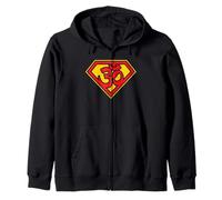 Super Spiritual hero iconic om logo classic comic hero Zip Hoodie