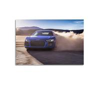 Super Sports Car Poster Audi R8 Drifting Wallpaper Poster Decorative Painting Canvas Wall Posters And Art Picture Print Modern Family Bedroom Decor Posters 12x18inch(30x45cm)