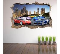 Super Sports Cars Supercar Wall Stickers Mural Decal Print Art Kids Bedroom Decor DT22 Large : 93cm x 62cm (37 inches x 24 inches)