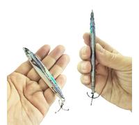 Super Sprat Sea Fishing Lure UV Jig Trout 3D Mackerel Bass Minnow 40g Long Cast Distance Cod Pollock Silver Holographic Pier Beach Metal Minnow Deep Spoon Pike Spinner (Holographic Silver Sardine)