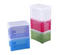 Super Stacker Index Card Box, 4 x 6 Inch Index Cards File Box, Note Holder, Index Card Holder, Flash Card Holder, Perfect for 4x6 Index Cards, Storage Organizer Container, Assorted Colors, 1 Count