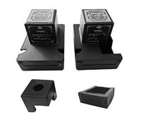 SUPER STAM Plastic Tefillin Boxes Case with metal plate and Plastic Tefillin Mirror set of 2 shel rosh and Shel Yad For Righty to be worn on your Left hand (Black And silver RASHI, 33)