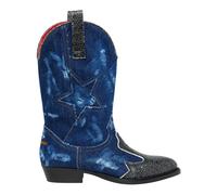 Super Star Denim Texan Boots - female - Dsquared2 - Kids Boots - Blue - 32 EU - Kids 32 EU