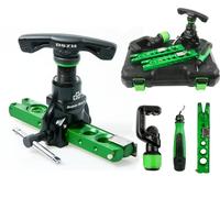 Super Stars Flaring Tool Kit 1/4in - 3/4in Single Flare Tool HVAC 45° Eccentric Type Flare Tool with Pipe Cutter for Copper Tube Pipe (5 in 1 Kit)