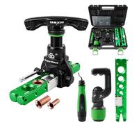 Super Stars Flaring Tool Kit 1/4in - 3/4in Single Flare Tool HVAC 45° Eccentric Type Flare Tool with Pipe Cutter for Copper Tube Pipe (5 in 1 Kit)