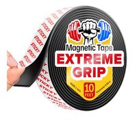 Super Sticky Magnetic Tape (10 feet x 1 inch) - Stong Magnet Strip with Adhesive Backing for DIY & Crafts - Easy to Cut and Mount on Fridges, Whiteboards & More